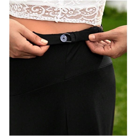 Maternity Black Tailored Pockets Wide Leg Pants - Picture 4 of 7
